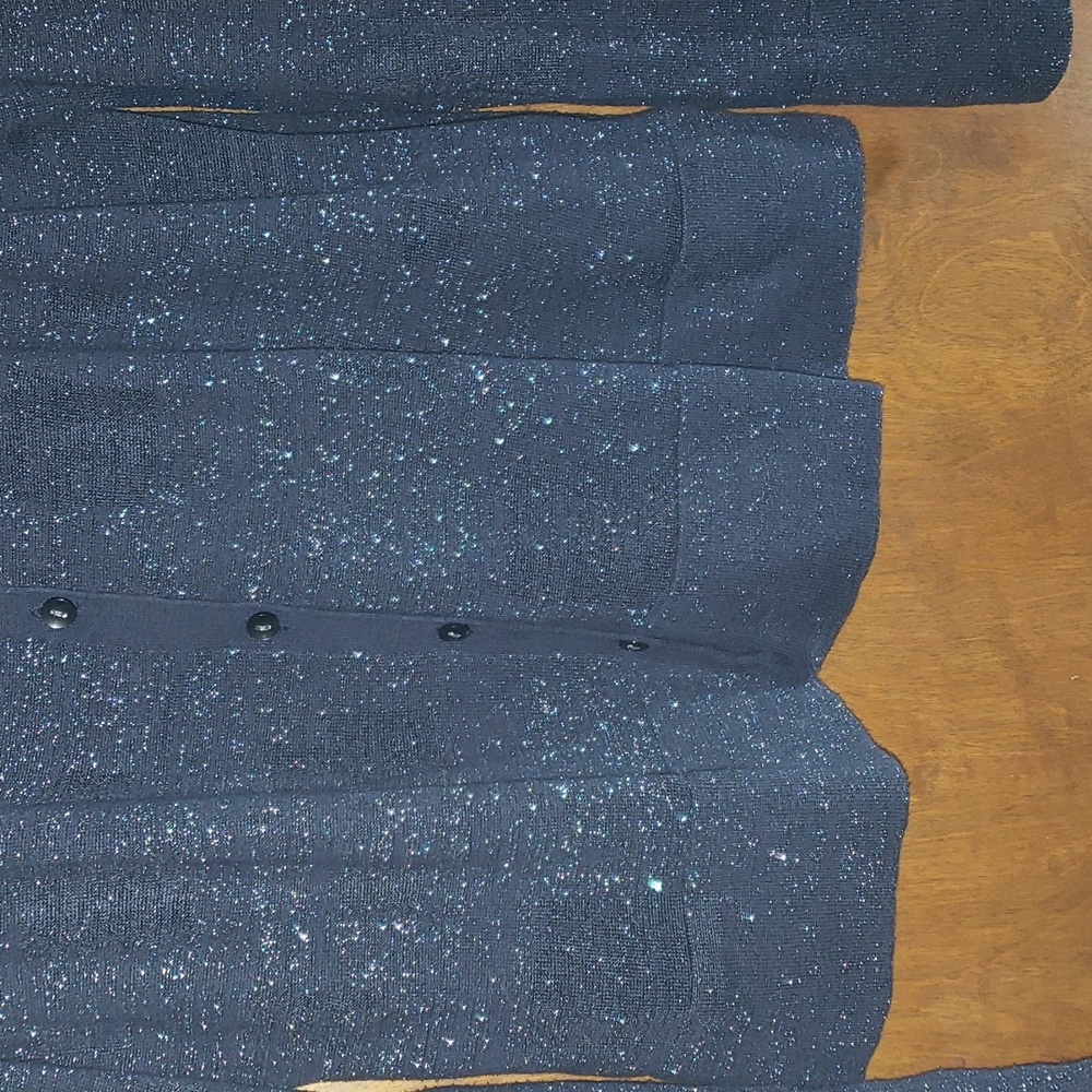Simply Vera Vera Wang Cardigan Sweater Navy Blue Black Size XL - Picture 3 of 7